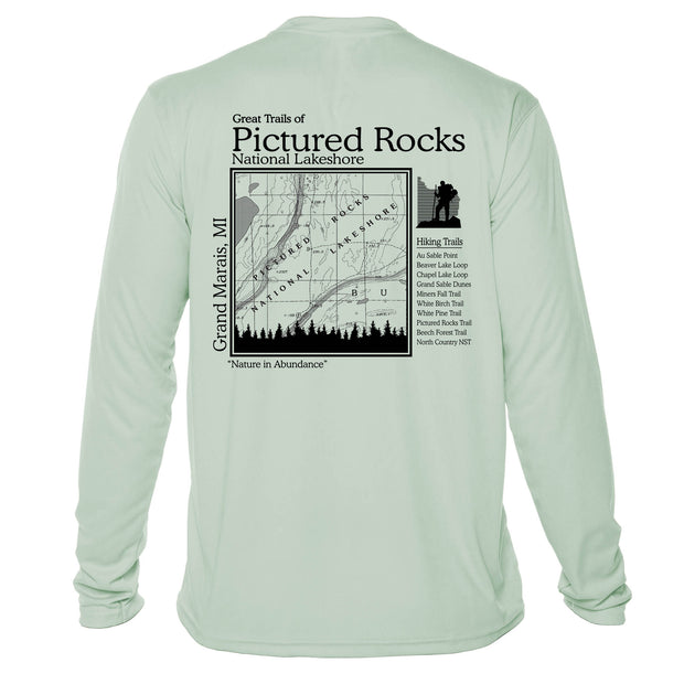 Pictured Rocks Great Trails Long Sleeve Microfiber Men's T-Shirt