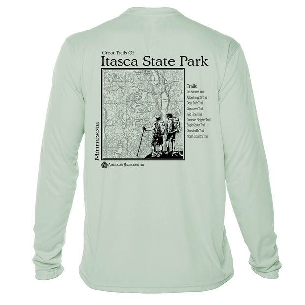 Itasca State Park Great Trails Long Sleeve Microfiber Men's T-Shirt