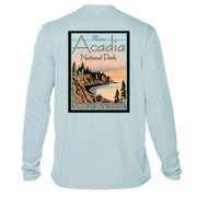 Acadia National Park Vintage Destinations Long Sleeve Men's Microfiber Men's T-Shirt