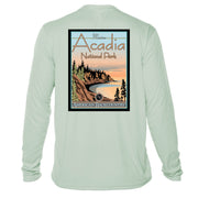 Acadia National Park Vintage Destinations Long Sleeve Men's Microfiber Men's T-Shirt