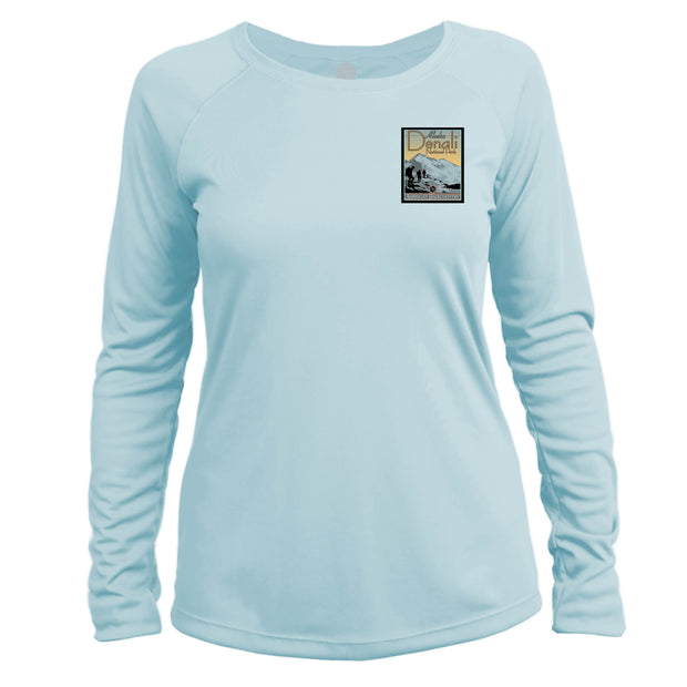 Denali National Park Vintage Destinations Long Sleeve Microfiber Women's T-Shirt