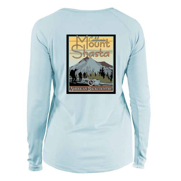 Mount Shasta Vintage Destinations Long Sleeve Microfiber Women's T-Shirt