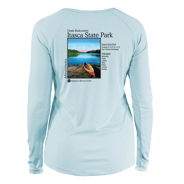 Itasca State Park Classic Backcountry Long Sleeve Microfiber Women's T-Shirt