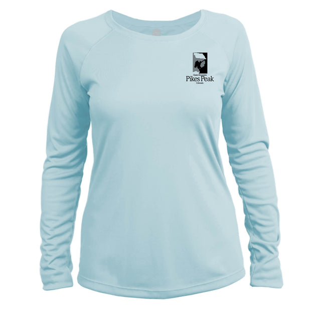 Pikes Peak Classic Mountain Long Sleeve Microfiber Women's T-Shirt