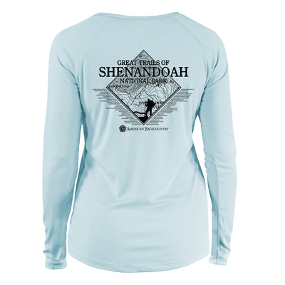 Shenandoah National Park Diamond Topo Long Sleeve Microfiber Women's T-Shirt