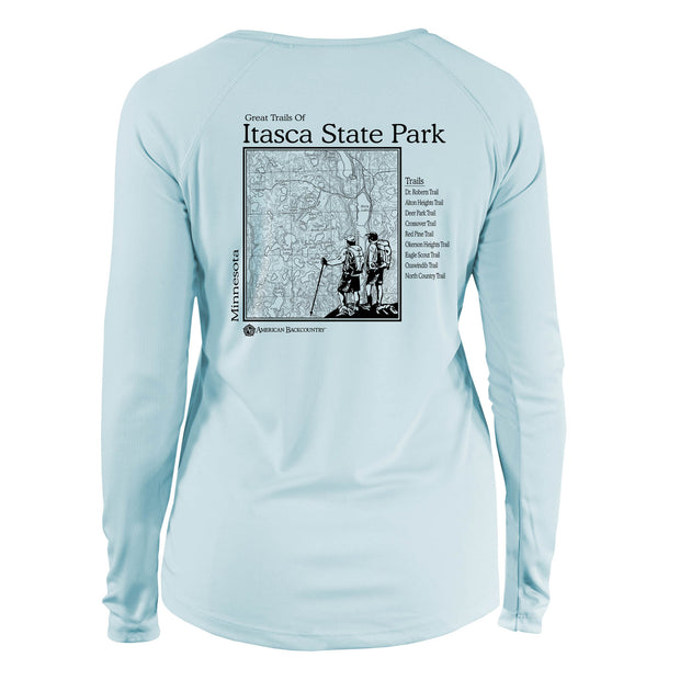 Itasca State Park Great Trails Long Sleeve Microfiber Women's T-Shirt