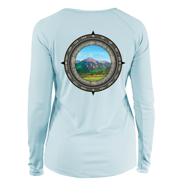 Retro Compass Mount Elbert Long Sleeve Microfiber Women's T-Shirt