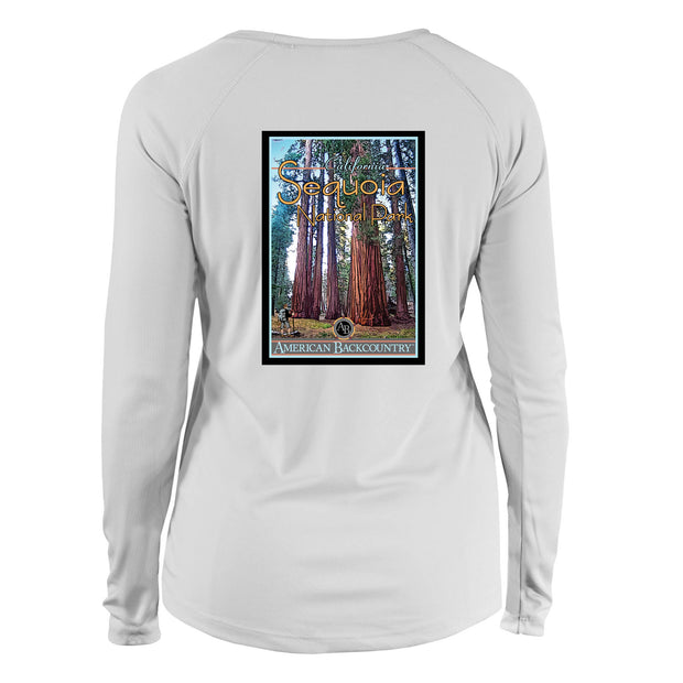 Sequoia National Park Vintage Destinations Long Sleeve Microfiber Women's T-Shirt