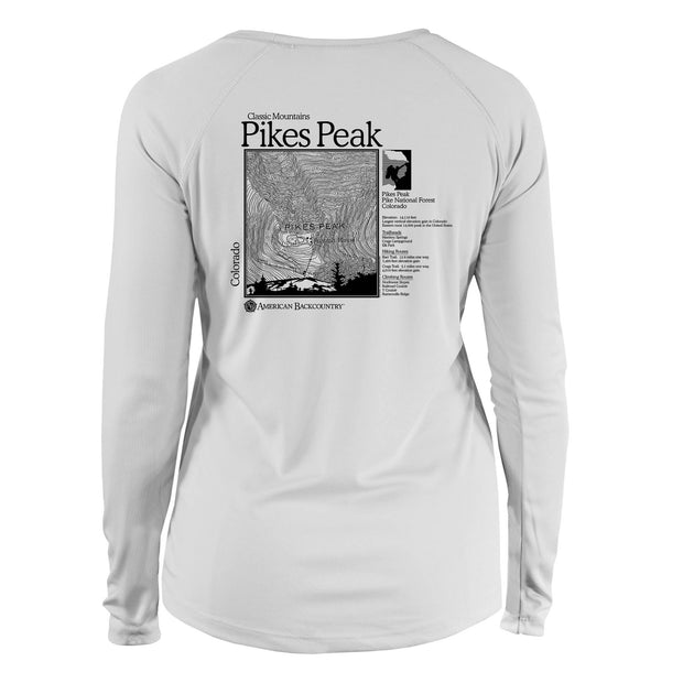 Pikes Peak Classic Mountain Long Sleeve Microfiber Women's T-Shirt