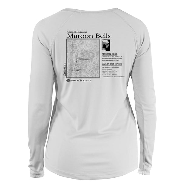 Maroon Bells Classic Mountain Long Sleeve Microfiber Women's T-Shirt