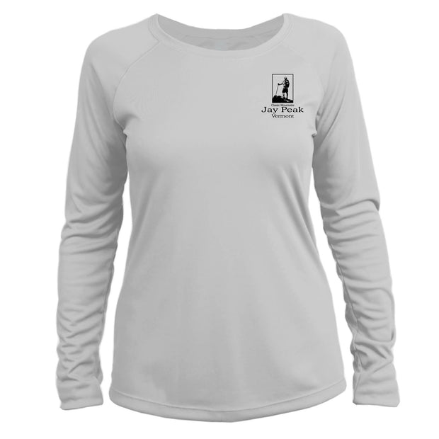 Jay Peak Classic Mountain Long Sleeve Microfiber Women's T-Shirt