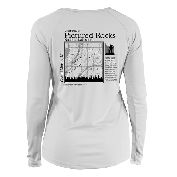 Pictured Rocks Great Trails Long Sleeve Microfiber Women's T-Shirt