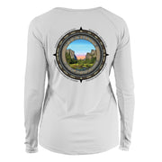 Retro Compass Yosemite National Park Long Sleeve Microfiber Women's T-Shirt