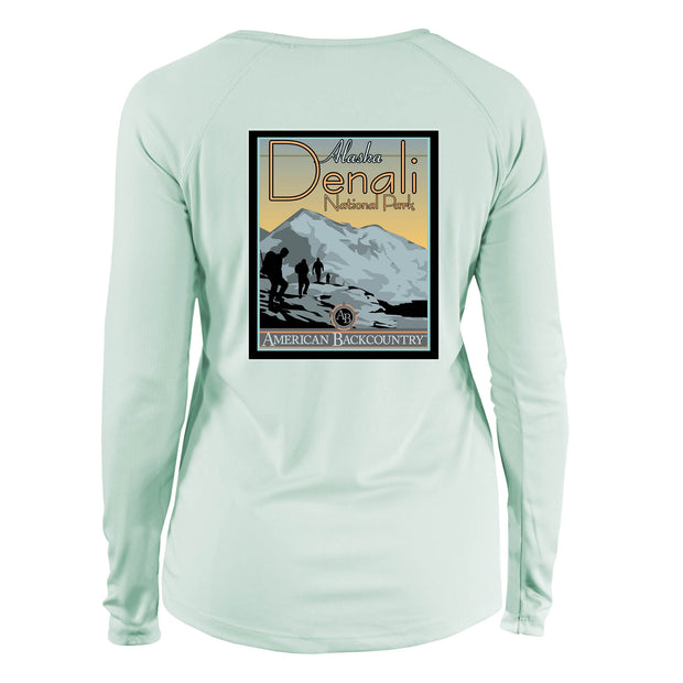 Denali National Park Vintage Destinations Long Sleeve Microfiber Women's T-Shirt