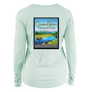 Grand Teton National Park Vintage Destinations Long Sleeve Microfiber Women's T-Shirt