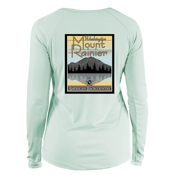 Mount Rainier Vintage Destinations Long Sleeve Microfiber Women's T-Shirt