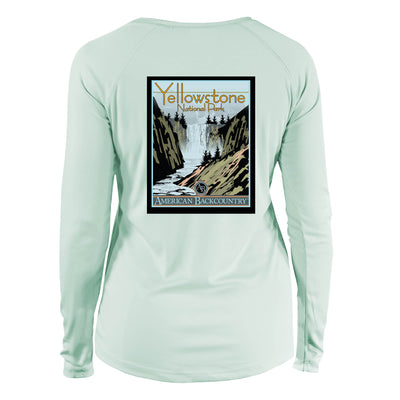 Yellowstone National Park Vintage Destinations Long Sleeve Microfiber Women's T-Shirt