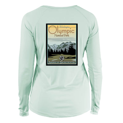 Olympic National Park Vintage Destinations Long Sleeve Microfiber Women's T-Shirt