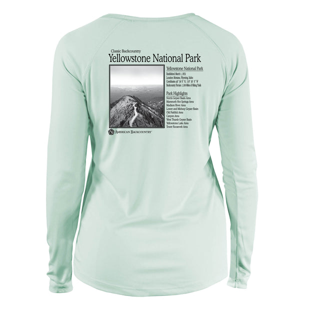 Yellowstone National Park Classic Backcountry Long Sleeve Microfiber Women's T-Shirt