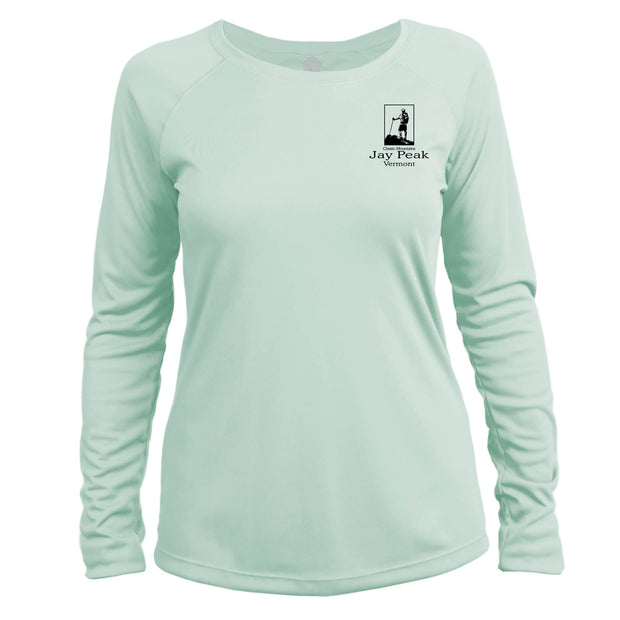 Jay Peak Classic Mountain Long Sleeve Microfiber Women's T-Shirt