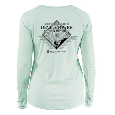 Devils Tower Diamond Topo Long Sleeve Microfiber Women's T-Shirt