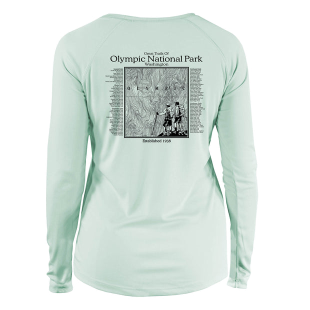 Olympic National Park Great Trails Long Sleeve Microfiber Women's T-Shirt