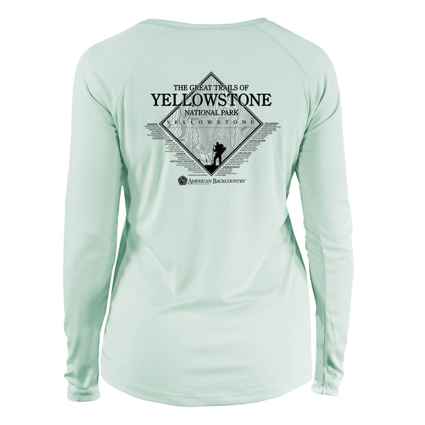 Yellowstone National Park Great Trails Long Sleeve Microfiber Women's T-Shirt