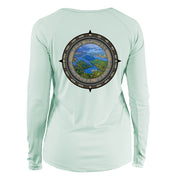 Retro Compass Lake Chatuge Long Sleeve Microfiber Women's T-Shirt