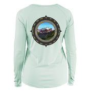 Retro Compass Olympic National Park Long Sleeve Microfiber Women's T-Shirt
