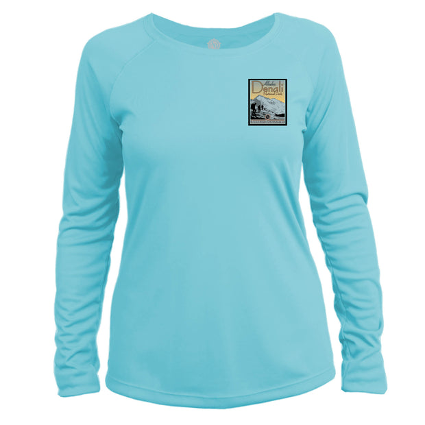 Denali National Park Vintage Destinations Long Sleeve Microfiber Women's T-Shirt