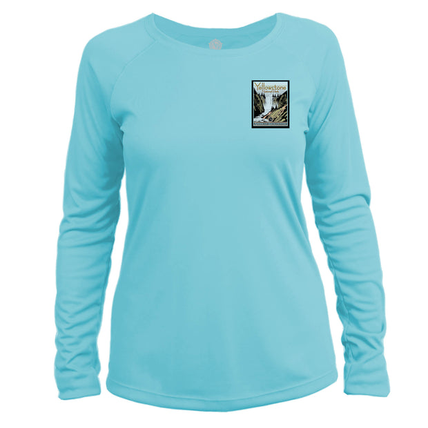 Yellowstone National Park Vintage Destinations Long Sleeve Microfiber Women's T-Shirt