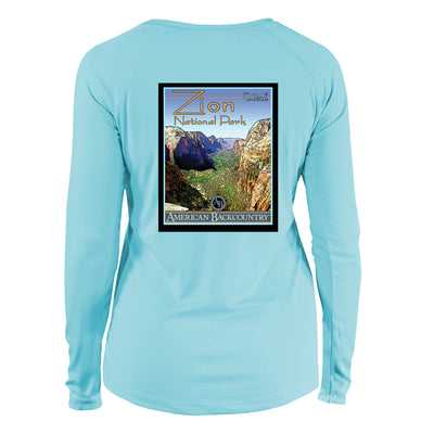 Zion National Park Vintage Destinations Long Sleeve Microfiber Women's T-Shirt