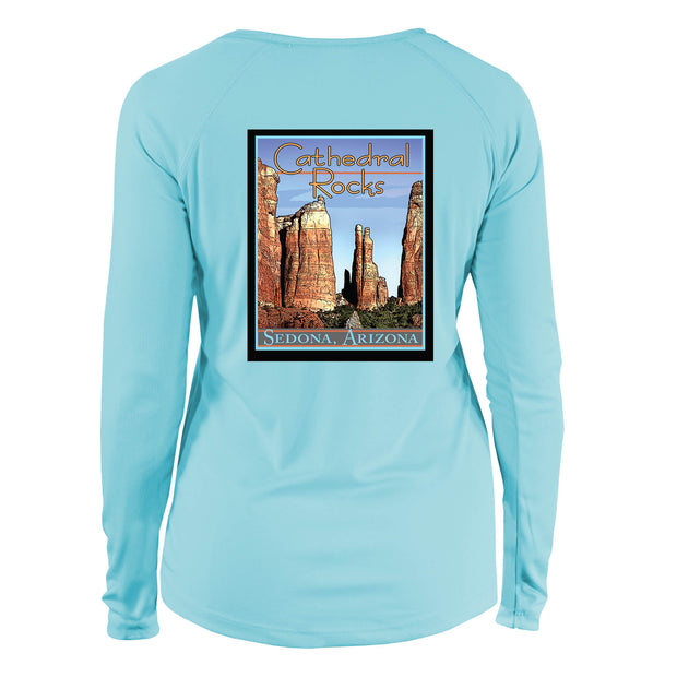Cathedral Rocks Vintage Destinations Long Sleeve Microfiber Women's T-Shirt