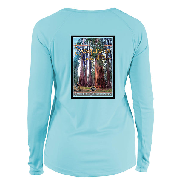 Sequoia National Park Vintage Destinations Long Sleeve Microfiber Women's T-Shirt