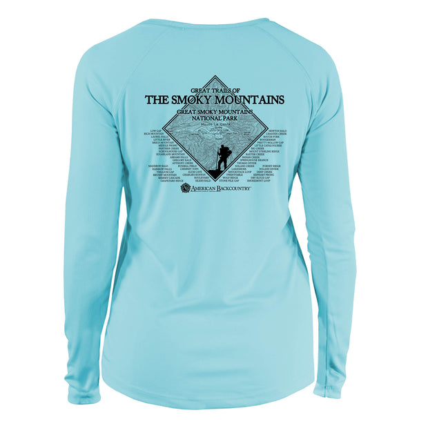 Great Smoky Mountains Diamond Topo Long Sleeve Microfiber Women's T-Shirt