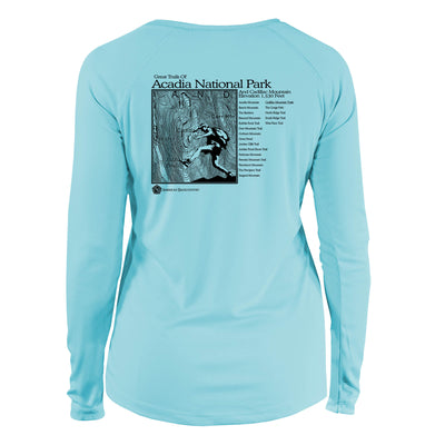 Acadia National Park Great Trails Long Sleeve Microfiber Women's T-Shirt