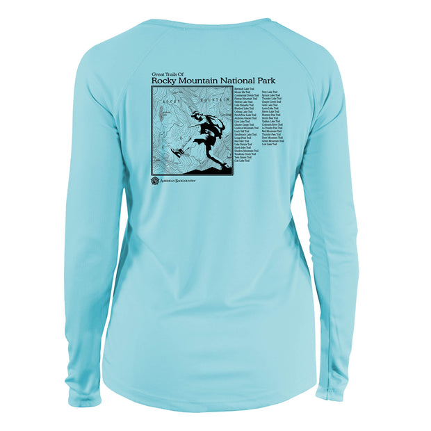 Rocky Mountain National Park Great Trails Long Sleeve Microfiber Women's T-Shirt