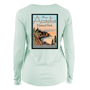 Acadia National Park Vintage Destinations Long Sleeve Microfiber Women's T-Shirt