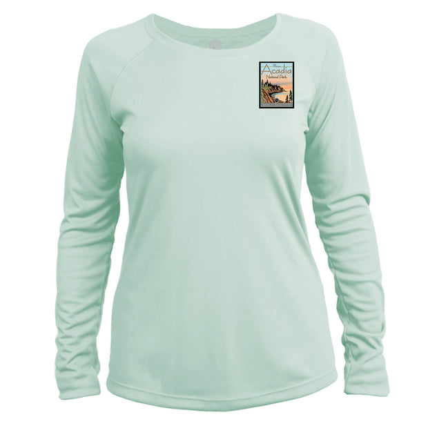 Acadia National Park Vintage Destinations Long Sleeve Microfiber Women's T-Shirt