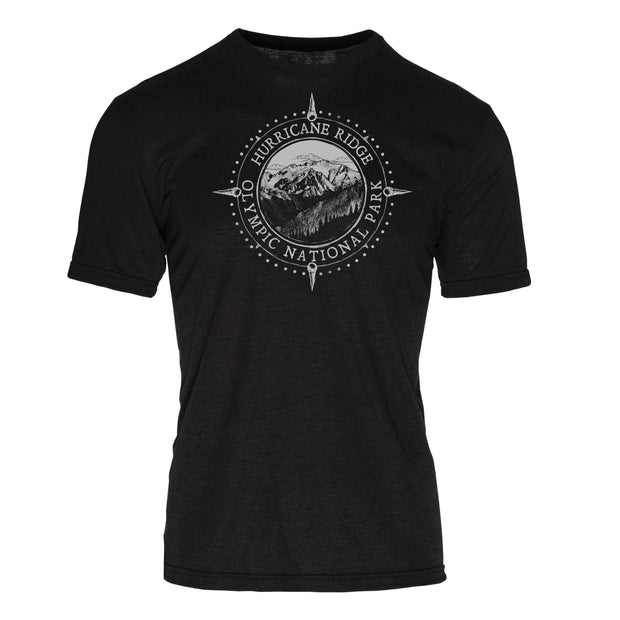 Minimalist Compass Hurricane Ridge Olympic National Park REPREVE® Crew T-Shirt