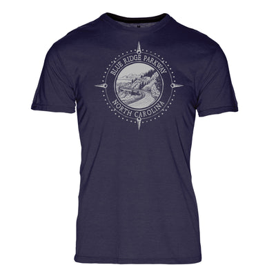 Minimalist Compass Blue Ridge Parkway REPREVE® Crew T-Shirt