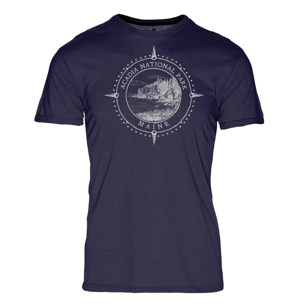 Minimalist Compass Acadia National Park REPREVE® Crew T-Shirt