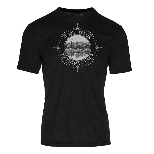 Minimalist Compass Grand Teton National Park REPREVE® Crew T-Shirt