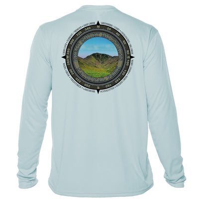 Retro Compass Great Smoky Mountains Microfiber Long Sleeve T-Shirt