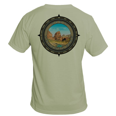 Retro Compass Zion National Park Basic Performance T-Shirt