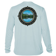 Retro Compass Adirondack Park Microfiber Long Sleeve T-Shirt