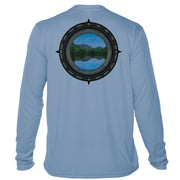 Retro Compass Adirondack Park Microfiber Long Sleeve T-Shirt