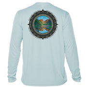 Retro Compass Rocky Mountain National Park Microfiber Long Sleeve T-Shirt