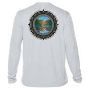 Retro Compass Rocky Mountain National Park Microfiber Long Sleeve T-Shirt