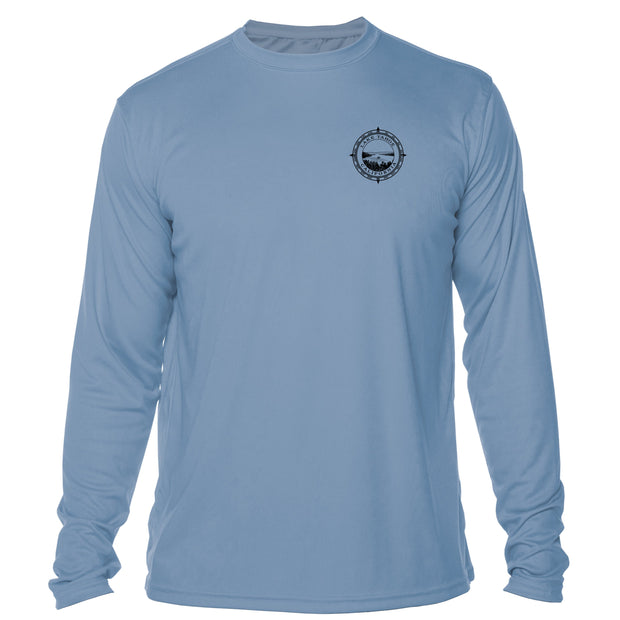 Retro Compass Lake Tahoe Microfiber Long Sleeve T-Shirt